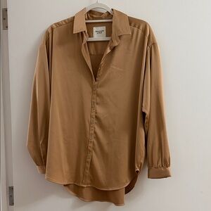 Oversized satin shirt